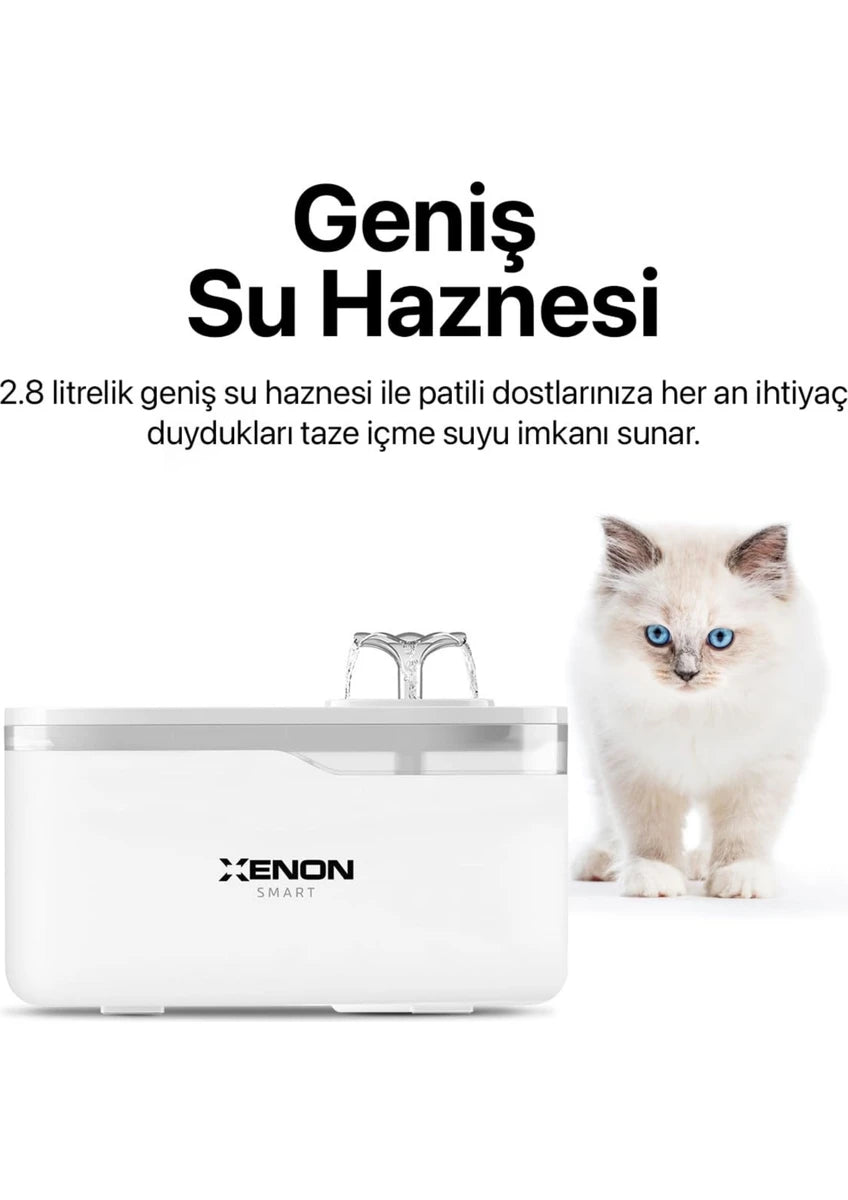Xenon Smart Akıllı Otomatik Mama Kabı ve Su Pınarı 2'li Pet Seti